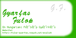 gyarfas fulop business card