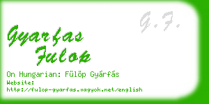 gyarfas fulop business card